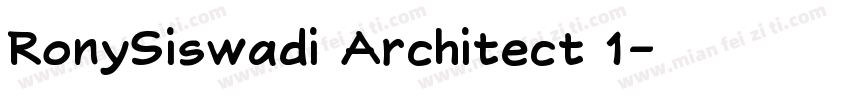 RonySiswadi Architect 1字体转换